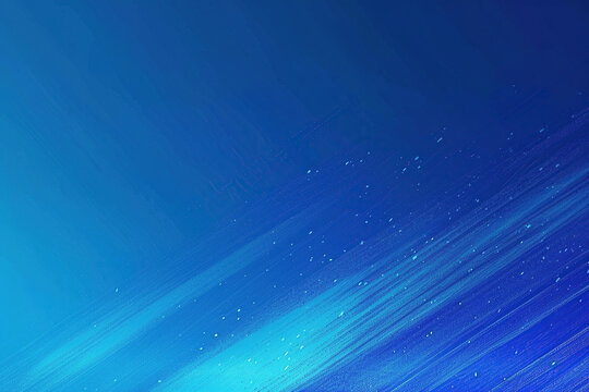 horizontal image of an abstract blue minimalistic background, with rays and shiny particles