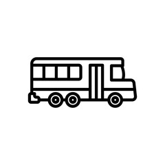 bus icon vector in line style