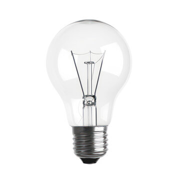 Glowing light bulb on transparency background PNG
