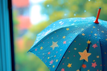 Cute umbrella for monsoon season  - obrazy, fototapety, plakaty