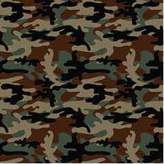 USA Woodland camouflage seamless pattern 