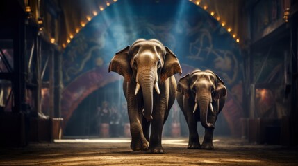 Fototapeta na wymiar elephant circus show 8k photography, ultra HD, sharp