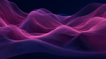 Fototapeta premium Digital purple blue linear mountain horizontal version poster wallpaper web page PPT background