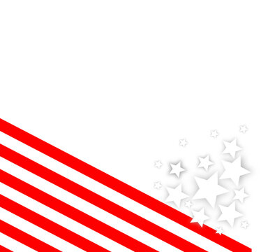 American star and US flag logo design icon isolated on transparent background