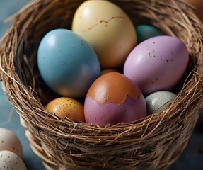 colored easter eggs