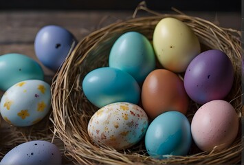 Fototapeta na wymiar colored easter eggs
