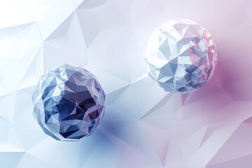 Fototapeta premium Transparent PNG available 3d sphere and 3d low poly triangle design