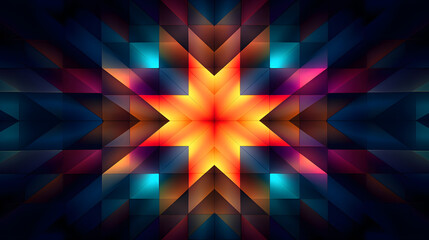 Digital color star glowing abstract graphic poster web page PPT background