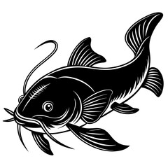 realistic catfish vector design 