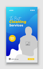 Reliable Cleaning Services Instagram story Design backgrounds for Instagram stories and post web advertisement banner template
