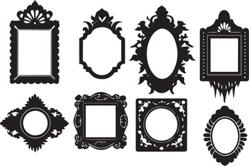 Set frames. Hand drawn vector illustration