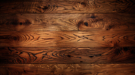 A wooden floor with a grainy texture. The wood is brown and has a natural look. The floor is made of wood and has a rustic feel to it