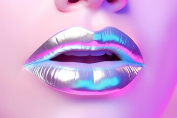 Holographic perfect sensual lips