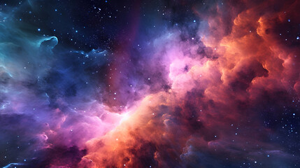 Fototapeta premium Digital colorful starry sky abstract graphic poster web page PPT background