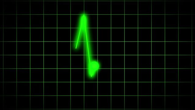 Neon effect heartbeat line seamless looping video.
ECG heartbeat monitor, cardiogram heart pulse line.
