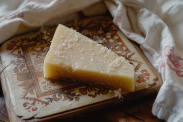  Piece of Cheese on Table
