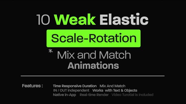 Weak Elastic Scale Rotation Title Animator 