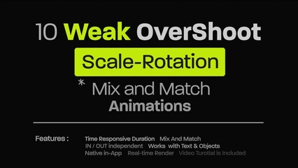 Weak OverShoot Scale Rotation Title Animator
