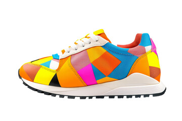Multicolored Sneaker With White Sole