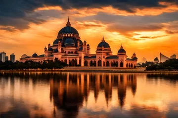 Foto op Plexiglas sunset over the parliament © kashif