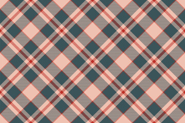 Tartan plaid background, diagonal check seamless pattern. Vector fabric texture for textile print, wrapping paper, gift card, wallpaper. - 769555573