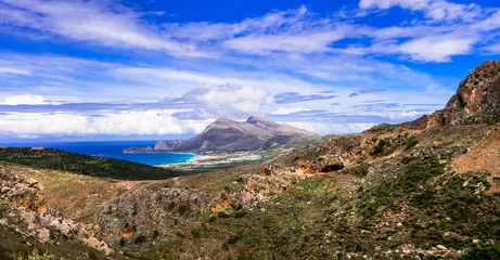 Fotobehang Greece travel . scenic landscape of Crete island. rocky mountains, wild beaches  © Freesurf
