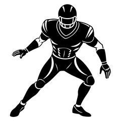 vector football soccer player silhouette isolate