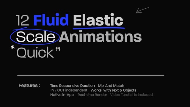 12 Fluid Elastic Scale Title Animator Quick 