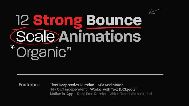 12 Strong Bounce Scale Title Animator Organic  