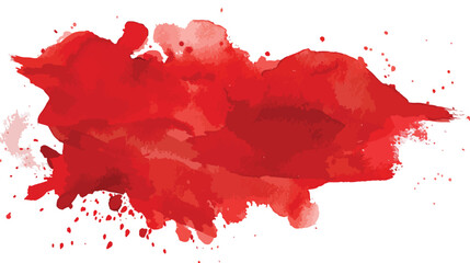 Red watercolor blot - space for your own text Flat vector  - obrazy, fototapety, plakaty