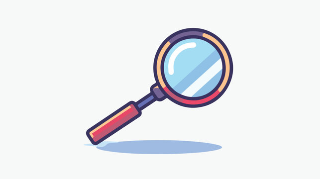Search magnifying glass icon Flat vector 