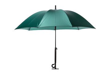 Obraz premium Enchanted Green Umbrella With Black Handle. On a White or Clear Surface PNG Transparent Background.