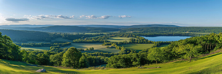 Stunning panoramic photo of the Connecticut state landscape © Pierre Villecourt