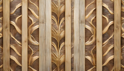 wood panel pattern with beautiful abstract. Generative AI.
