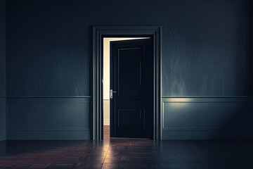 A door in a room, minimalism