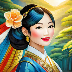 portrait of a Asian woman