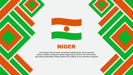 Niger Flag Abstract Background Design Template. Niger Independence Day Banner Wallpaper Vector Illustration. Niger