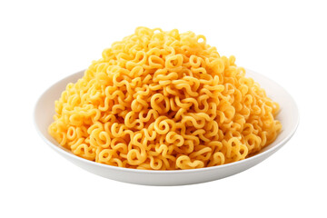 Creamy Comfort: Macaroni and Cheese Delight. On a White or Clear Surface PNG Transparent Background.