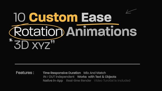 Custom Ease Rotation Title Animator