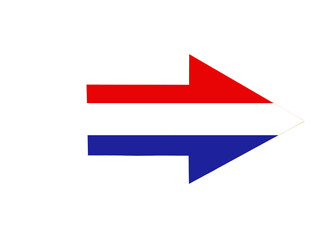 Red white blue arrow to the right - 769567357