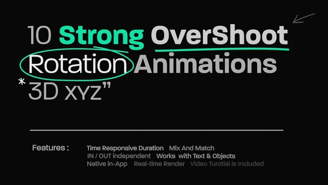 Strong OverShoot Rotation Title Animator 