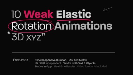Weak Elastic Rotation Title Animator