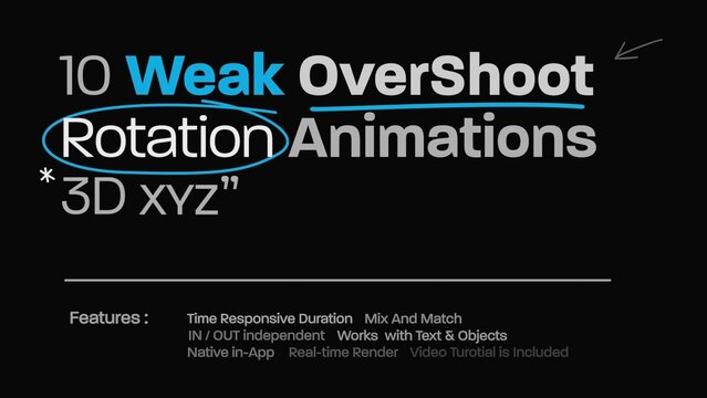 Weak OverShoot Rotation Title Animator 