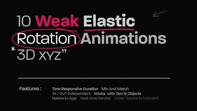 Weak Elastic Rotation Title Animator