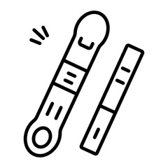 Here’s a linear icon of a pregnancy test 