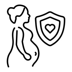 Get this line style icon of prenatal care 