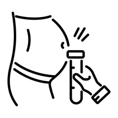 Customizable line style icon of coagulogram test 