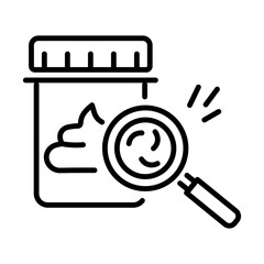 An outline icon of fecal analysis 