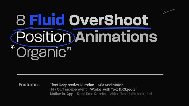 Fluid OverShoot Position Title Animator 