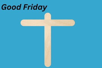 cross on blue background